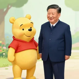 xi jinping next to winnie the pooh