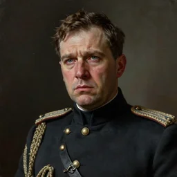 a detailed photorealistic portrait painting of a 1 9 1 7 worried - looking british officer from the arab bureau, ultra realistic, intricate details, atmospheric, dark, brooding, highly detailed, by clyde caldwell