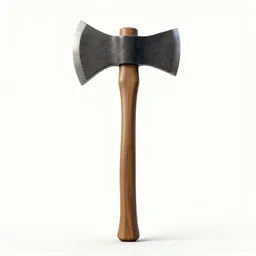 japanese pickaxe, stylized 3d render, isolated on a pure white background, centered, entire object in frame, sharp focus, soft studio lighting