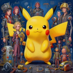 high intricate painting of pikachu, dieselpunk, full shot, neil gaiman, maria panfilova, andrea savchenko, mike kime, ludovic plouffe, qi sheng luo, oliver cook, julian calle, eddie mendoza, trending on artstation