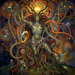 divine chaos engine by roger dean and daniel merriam, symbolist, visionary, art forms of nature by ernst haeckel