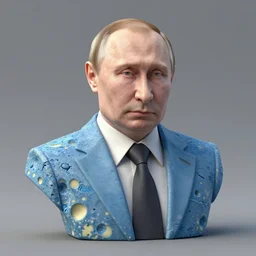 bust of putin made of blue cheese, octane render, unreal engine 5, fine details
