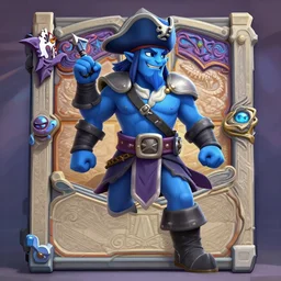 Hearthstone by Blizzard art : The pirate of the blue clan