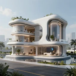 futuristic all equipped house, digital art, intricate detail, rtx on, diffuse lighting, future, architecture