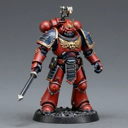 8 0 mm resin detailed miniature of a warhammer 4 0 k space marine with samurai armor, colorful, product introduction photos, 4 k, full body,