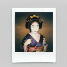 Portrait Photograph of a Japanese Geisha Polaroid I-Type Film