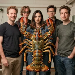 zoological portrait of a human lobster by kuldar leement and ruan jia and brad rigney and micha karcz and brad rigney 0. 0 0 2