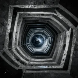 portal in space, mc escher art, dramatic, eddie mendoza, 4 k resolution, realistic, cinematic lighting