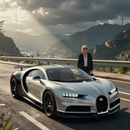 steve albini npc in a bugatti, gta, gameplay screenshot