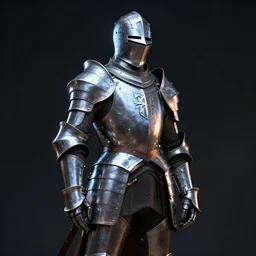 portrait of the fantasy knight in pierre raveneau style, valery klishevich, shine polished armor, dramatic contrast light, hdr, long shot, cinematic, epic,, volumetric light, neon lit, ray - tracing, 4 k, fine details, unreal engine 5, dark background, digital art