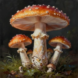 mushroom of life painting by aaron brooks, chris dyer, android jones, and alex grey, highly detailed, high quality, high definition, 8k photo