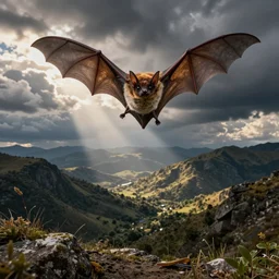 landscape from the perspective of a bat