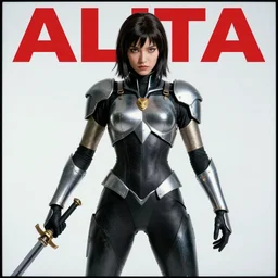 film photograph of battle angel alita in real life, dynamic lighting, passionate, magazine cover art, cinematic, highly detailed, wide angle, artstation, sharp focus, art by artgerm and greg rutkowski