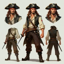 pirate character concept art, artstation, 9 9 design, pinterest