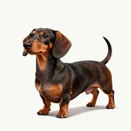 dachshund extremely detailed, sharp focus, wide view, full body shot, smooth, digital illustration, by, james jean, by rossdraws, frank franzzeta, sakimichan, jeremy lipking
