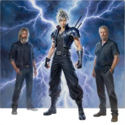 Richard Schmid and Jeremy Lipking and antonio rotta, full length painting of Lightning from Final FantasyXIII