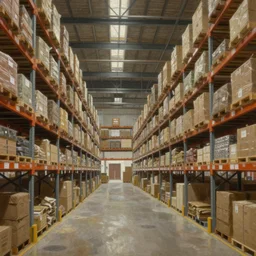 a neoclassical painting of a huge infinite warehouse in a painting from stalenhag, 4 k, 8 k, hdr, artstation, concept art, oil painting