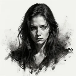 sad adult woman character portrait, by hr giger, highly detailed, dynamic shadows, 4 k, splash art