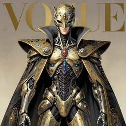 portrait of the mysterious masked organic cyborg, vogue poses, beautiful futuristic ornamental cape, intricate, highly detailed, masterful, in the style of moebius, akira toriyama, jean giraud, 8 k
