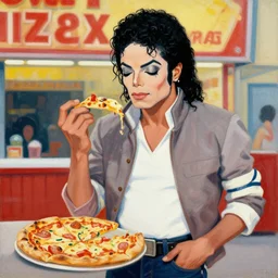 lisa frank painting of michael jackson at showbiz pizza 1 9 8 9