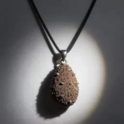 necklace with pendant made of real bird poop