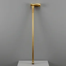 a gold - headed cane on display, 1 9 2 2