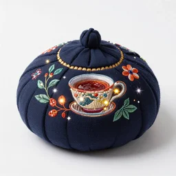 high resolution 4k Blessing Tea Cozy night tea fantasy tea dark and colorful, bright sparkling lights realistic night sky, stars, moon, bright crystal lanterns 3d, depth details In the art style of Victor Nizovtsev