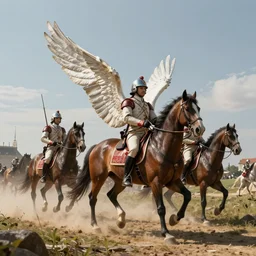 Winged hussars arrive at the Siege of Vienna