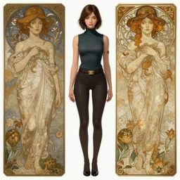 portrait of a full body of beautiful young female detective, d & d, sleeveless turtleneck, fantasy, flat lighting, intricate, highly detailed, digital painting, artstation, concept art, smooth, sharp focus, illustration, misa amane, art by simon bisley and greg rutkowski and alphonse mucha, natural tpose