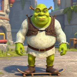shrek in tony hawk pro skater 2, screenshot
