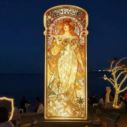 edo era city festival near sea at night, beautiful lit lamps, 8 k highly detailed art, intricate, stanley lau, artgerm, artstation, smooth, far shot, wlop, alphonse mucha, cinematic shot, cinematic lighting