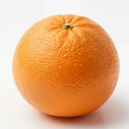 a close up photo of an orange photographed in a hi - end photo studio