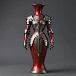 steampunk vase armor on them red and silver hyperrealistic, hyperdetailed, chaykin howard and campion pascale and cooke, darwyn and davis