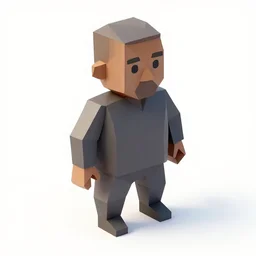low poly, isometric 3 d, white background, high definition, origami kanye west, hd, 4 k, 8 k