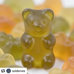 soldier gummy bear, food photography, instagram, macro lens photography