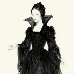 a beautiful clothed in black ink queen by laura h. rubin