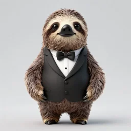 a sloth wearing a tuxedo : : by frank miller, artgerm, todd mcfarlane : : gq, debonair, stylish, impeccable, photorealism, graphic novel, digital illustration, digital art