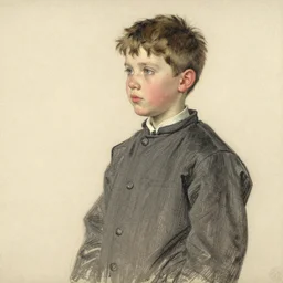 sketch of a boy in the style of the style of the brandywine school of illustration