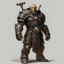 portrait of orc warchief, fantasy, intricate, full body shot, highly detailed, digital painting, artstation, concept art, wallpaper, smooth, sharp focus, realistic photo by artgerm and greg rutkowski and alphonse mucha