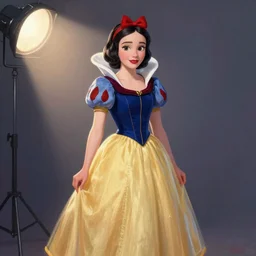 digital painting of Emma Stone as a Disney princess wearing snow white's dress, Pixar style, professional studio lightening, volumetric lightening, photorealism by Tristan Eaton Stanley Artgerm and Tom Bagshaw