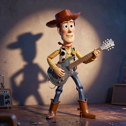 woody from toy story in a metal band