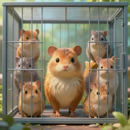 cages in the zoo with many cute cartoon surrealistic sci fi animals inside, sharp face focus, finely detailed features, full body mid shot, perfect art, trending on pixiv fanbox, painted by gaston bussiere, makoto shinkai, akihiko yoshida, gaston bussiere, craig mullins, unreal 6 render