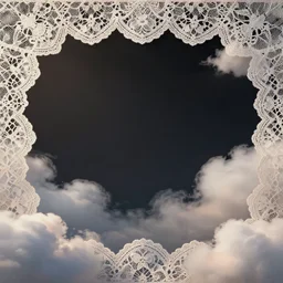 a cute border made of lace and clouds, fantasy, high detail, cinematic lighting, concept art, digital art, illustration, smooth, sharp focus, greg rutkowski, alphonse mucha, loish, wlop, trending on artstation