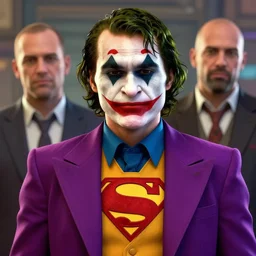 highly detailed portrait joker clark kent, gta v, stephen bliss, unreal engine, fantasy art by greg rutkowski, loish, rhads, ferdinand knab, makoto shinkai and lois van baarle, ilya kuvshinov, rossdraws, tom bagshaw, global illumination, radiant light, detailed and intricate environment