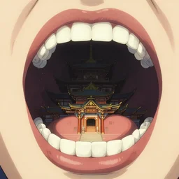 inside the giant mouth the temple within yoshitaka amano, stanley donwood