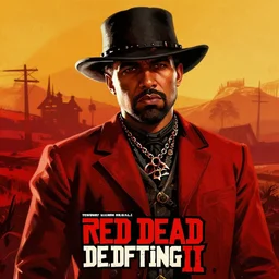 portrait of kanye west in stephen bliss illustration red dead redemption 2 artwork of kanye west, in the style of red dead redemption 2 loading screen, by stephen bliss