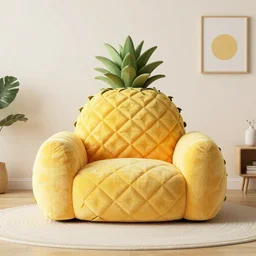 a comfy sofa that looks like a pineapple, render, photo, product shot