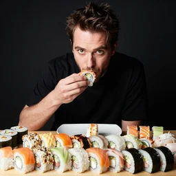 serj tankian eating copious amounts of sushi t