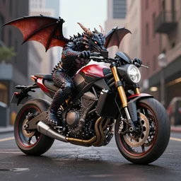 a dragon motorcycle in ny, 3 d render, octane render, unreal engine 5, trending on artstation, high quality, highly detailed, concept art, product photo, hyperrealistic, 4 k, path traced