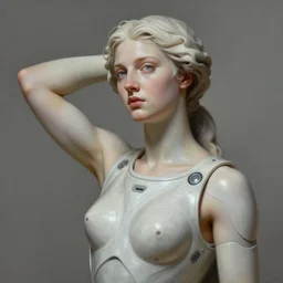 portrait of Megara, expressive pose, futuristic, highly detailed, digital painting, artstation, concept art, smooth, sharp focus, by James Abbott McNeill Whistler